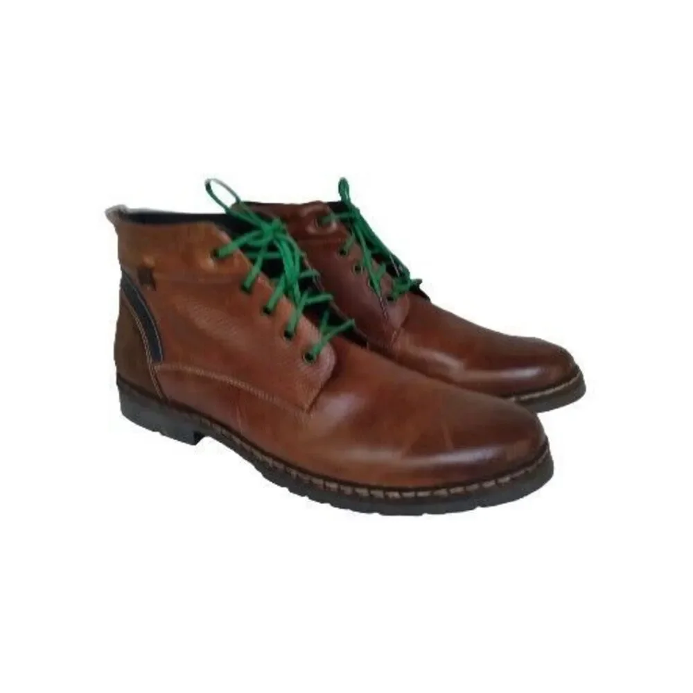 Steve Madden Men's P.Wilmer Ankle Lace-up Combat Boot Cognac‎ Size 11.5